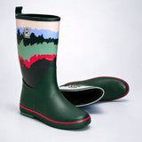 LSB Ms. Olive Moss, Flexible Rubber Rain Gumboots for Adults