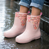 LSB Ms. Pinklily Taylor, flexible Rubber Rain Gumboots for Toddlers & Kids
