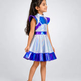LSB Holographic Alien Girl, Kids Halloween Costume Fancy Dress Up