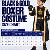 LSB Black & Gold Boxer, Kids Halloween Costume Fancy Dress Up