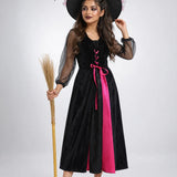 LSB Black & Pink Witch Adult Halloween Costume Fancy Dress Up