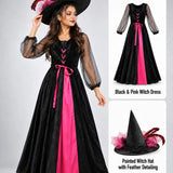 LSB Black & Pink Witch Adult Halloween Costume Fancy Dress Up
