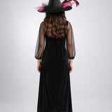 LSB Black & Pink Witch Adult Halloween Costume Fancy Dress Up