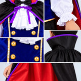 LSB Black & Blue Coat Vampire, Kids Halloween Costume Fancy Dress Up
