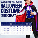 LSB Black & Blue Coat Vampire, Kids Halloween Costume Fancy Dress Up