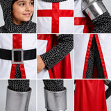 LSB Medieval Crusader Knight Boys, Kids Halloween Costume Fancy Dress Up