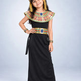 LSB Black & Gold Egyptian Pharaoh Girl, Kids Halloween Costume Fancy Dress Up