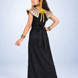 LSB Black & Gold Egyptian Pharaoh Girl, Kids Halloween Costume Fancy Dress Up