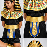 LSB Black & Gold Egyptian Pharaoh Boy, Kids Halloween Costume Fancy Dress Up