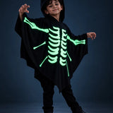 LSB Luminous Ghost Bat cape style Cloak, Kids Halloween Costume Fancy Dress Up