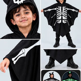 LSB Luminous Ghost Bat cape style Cloak, Kids Halloween Costume Fancy Dress Up