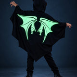 LSB Luminous Ghost Bat cape style Cloak, Kids Halloween Costume Fancy Dress Up