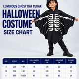LSB Luminous Ghost Bat cape style Cloak, Kids Halloween Costume Fancy Dress Up