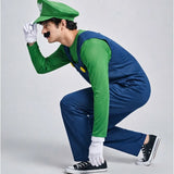 LSB Super Brother Green Plumber Adult Halloween Costume Fancy Dress Up