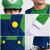 LSB Super Brother Green Plumber Adult Halloween Costume Fancy Dress Up