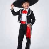 LSB Black & Red Mexican Mariachi Boys, Kids Halloween Costume Fancy Dress Up