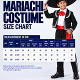 LSB Black & Red Mexican Mariachi Boys, Kids Halloween Costume Fancy Dress Up
