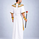 LSB White Egyptian Pharaoh King Adult Halloween Costume Fancy Dress Up