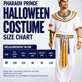 LSB White Egyptian Pharaoh King Adult Halloween Costume Fancy Dress Up