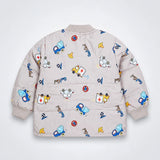 LSB Grey Dumper Quilted Bomber Winter Jacket for Kids