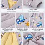 LSB Grey Dumper Quilted Bomber Winter Jacket for Kids