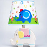LSB Blue Ceramic Elephant side Bed Table Lamp, Kids Room Decor