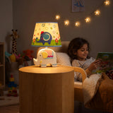 LSB Blue Ceramic Elephant side Bed Table Lamp, Kids Room Decor