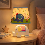 LSB Blue Ceramic Elephant side Bed Table Lamp, Kids Room Decor