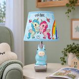 LSB Blue ceramic Rocking Unicorn side Bed Table Lamp, Kids Room Decor
