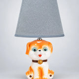 LSB Brown ceramic Dog side Bed Table Lamp, Kids Room Decor