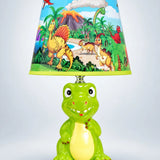 LSB Green ceramic Dino Table side Bed Table Lamp, Kids Room Decor