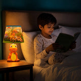 LSB Orange ceramic Dino side Bed Table Lamp, Kids Room Decor
