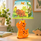 LSB Orange ceramic Dino side Bed Table Lamp, Kids Room Decor