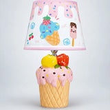 LSB Pink ceramic Ice Cream Table side Bed Table Lamp, Kids Room Decor