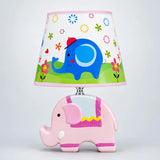 LSB Pink ceramic Elephant side Bed Table Lamp, Kids Room Decor
