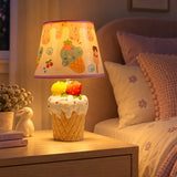 LSB White ceramic Ice Cream side Bed Table Lamp, Kids Room Decor