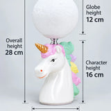 LSB White ceramic Unicorn Moon, side Bed Table Lamp, Kids Room Decor