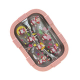 Little Surprise Box,3 Sections Peach Fairy Stainless Steel Lunch Box For Kids