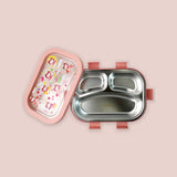 Little Surprise Box,3 Sections Peach Fairy Stainless Steel Lunch Box For Kids