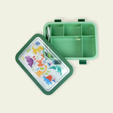 Little Surprise Box,5Sections Olive Dino Lunch Box For Kids