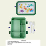 Little Surprise Box,5Sections Olive Dino Lunch Box For Kids