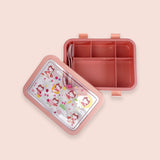 Little Surprise Box,5Sections Peach Fairy Lunch Box For Kids