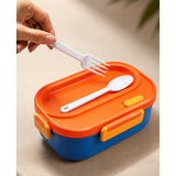 LSB Blue Flap Happy Bites Lunch Box for kids