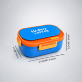 LSB Blue Flap Happy Bites Lunch Box for kids