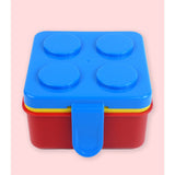 Little Surprise Box,2Pcs Square Blue Lego Lid Bpa Free Plastic Kids Lunch Box Plus Cup Bottle For Kids