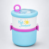 LSB Blue Hot Summer Double Decker Stainless Steel Lunch Box