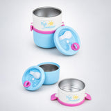 LSB Blue Hot Summer Double Decker Stainless Steel Lunch Box