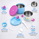 LSB Blue Hot Summer Double Decker Stainless Steel Lunch Box