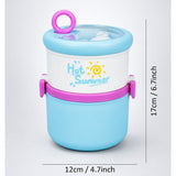 LSB Blue Hot Summer Double Decker Stainless Steel Lunch Box