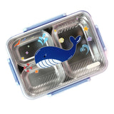 Little Surprise Box,Blue Whale Big Size Stainless Steel Kids Lunch Box